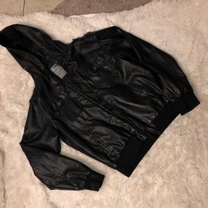 Faux leather jacket size large